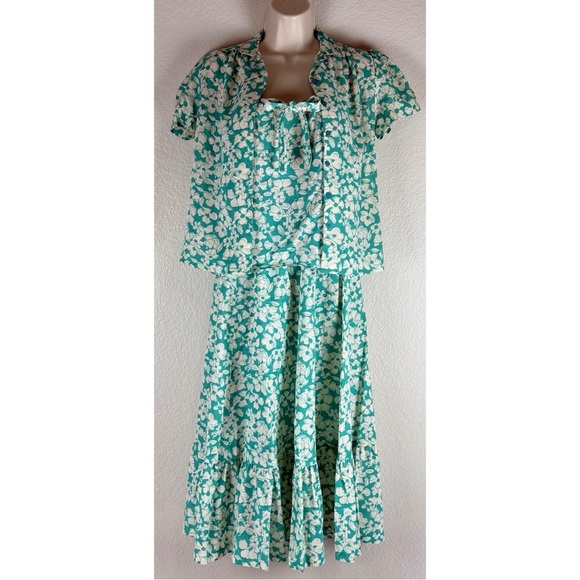 Prophecy Vintage Hawaiian Floral Print Skirt / Top Set, size XXS - Picture 2 of 16